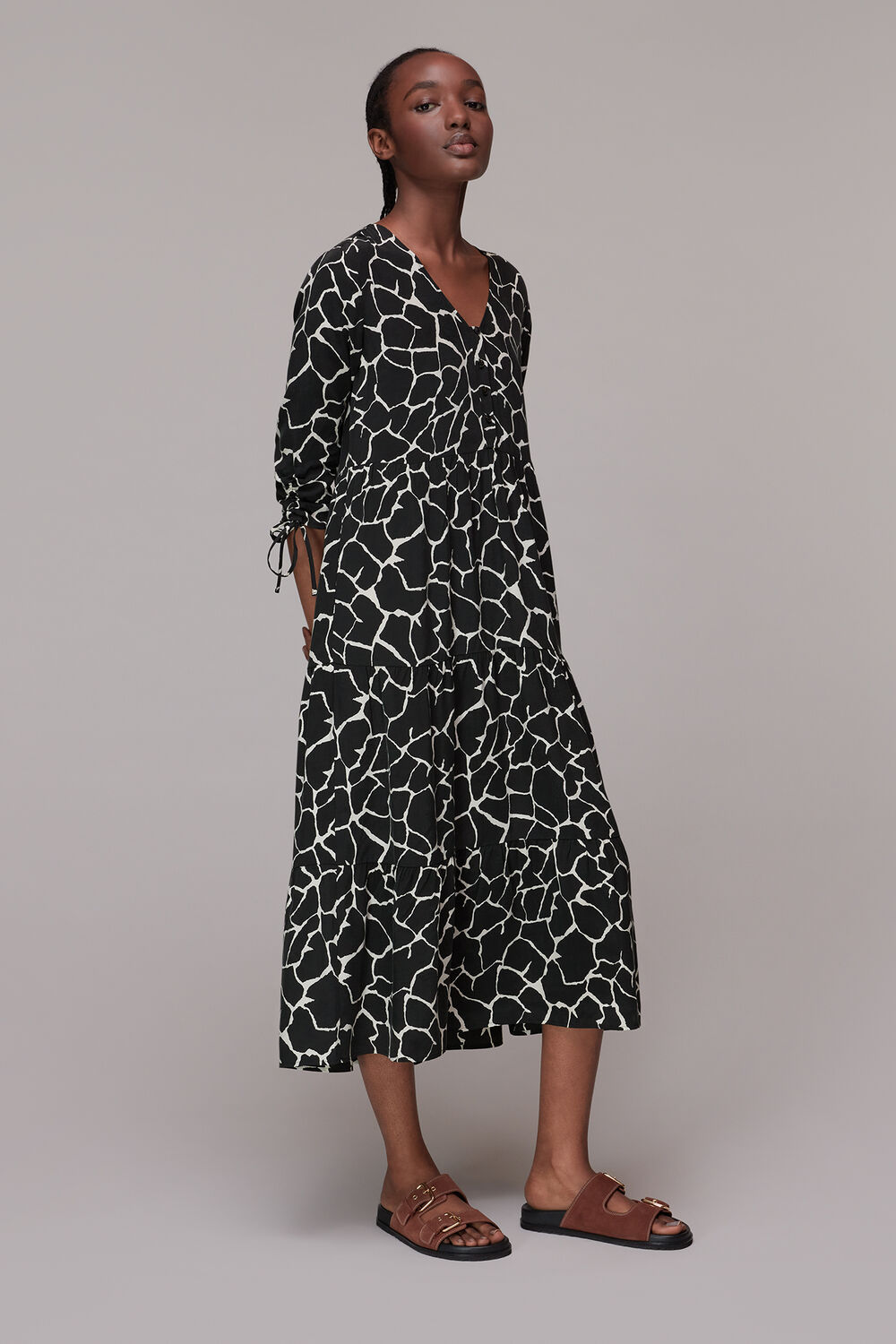 Layla Giraffe Trapeze Dress