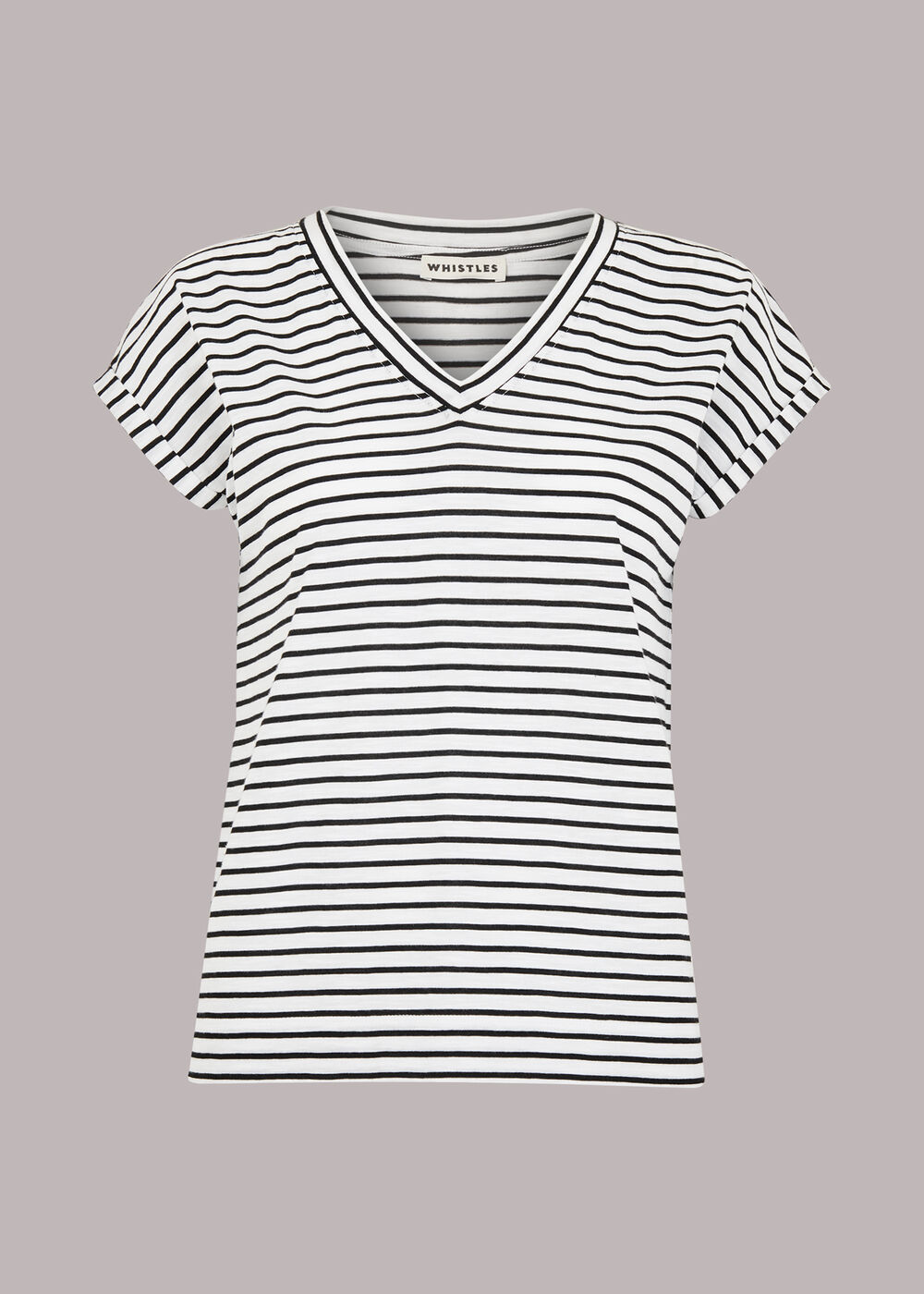 Willa Stripe V Neck Tee