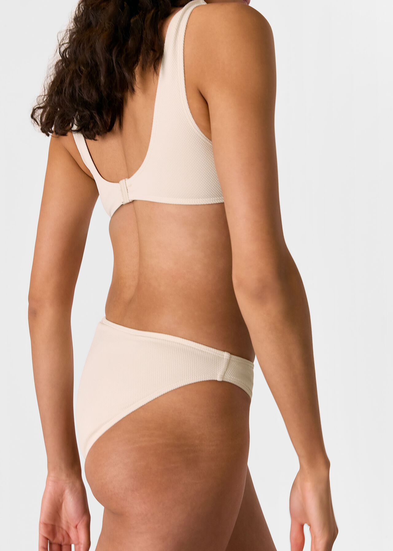 Ivory Ring Detail Bikini Bottom
