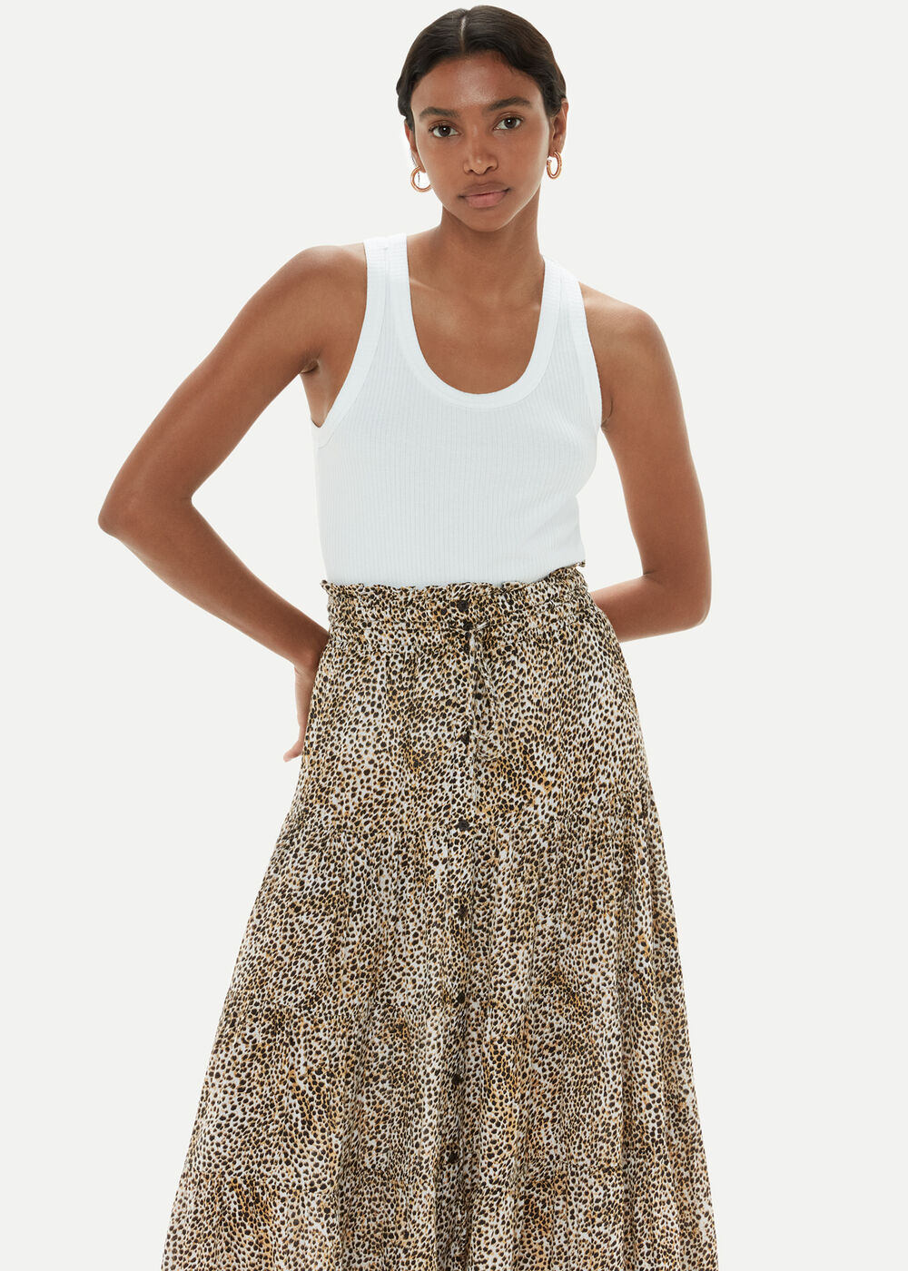 Ink Spot Crinkle Skirt
