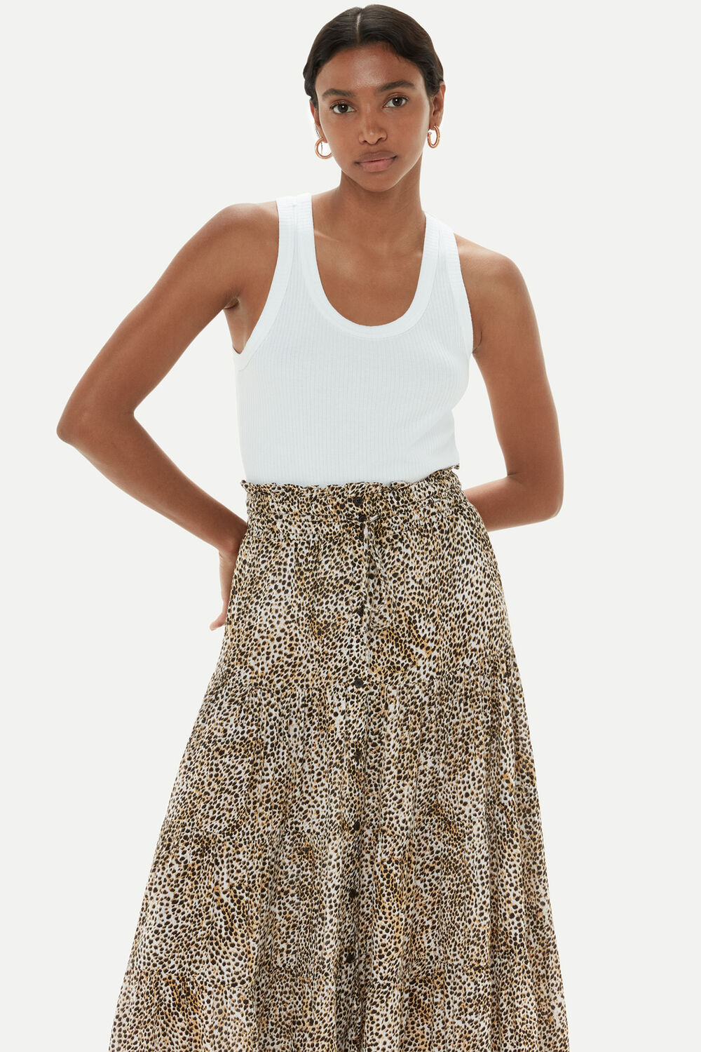 Ink Spot Crinkle Skirt