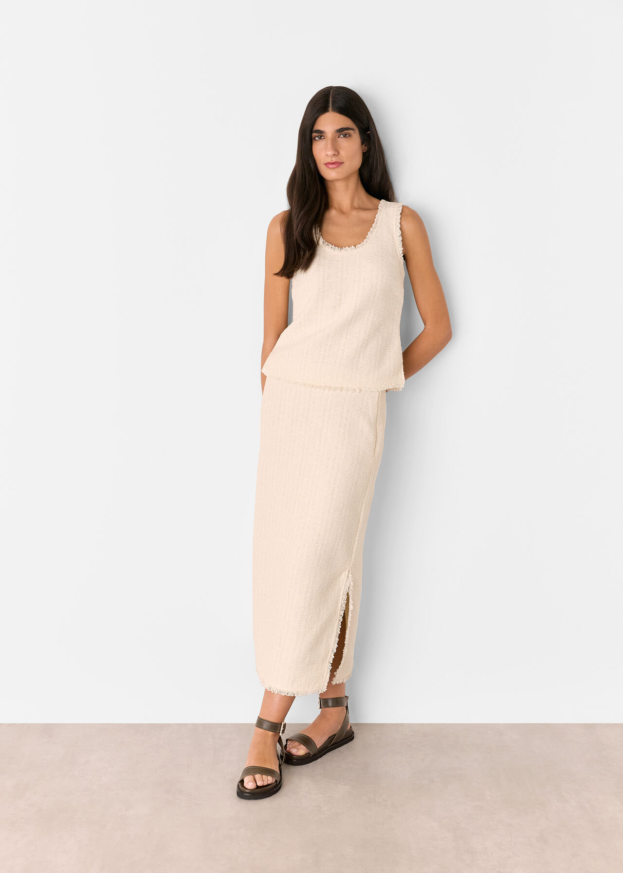 Ottie Contrast Stitch Sandal