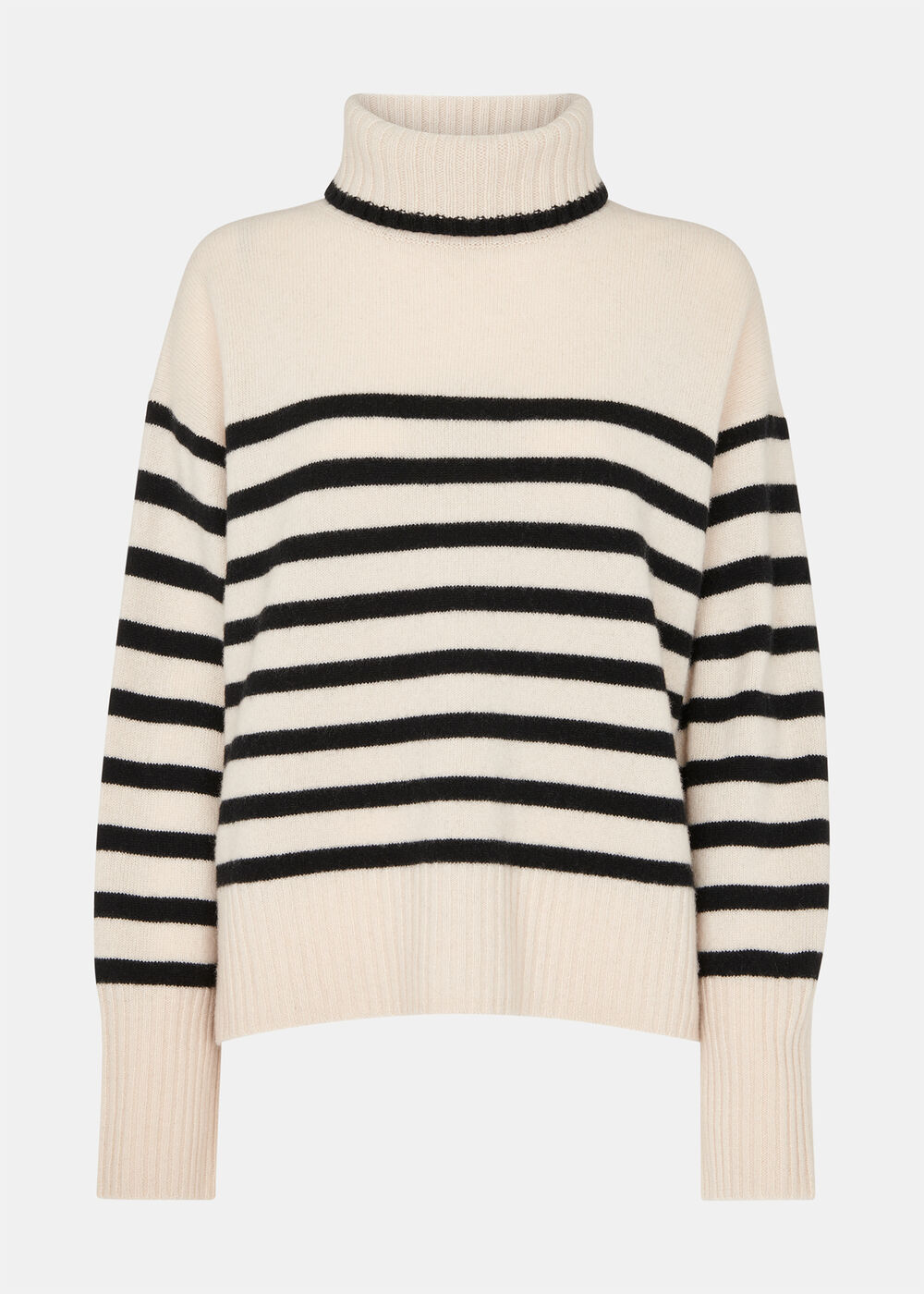 Stripe Wool Roll Neck