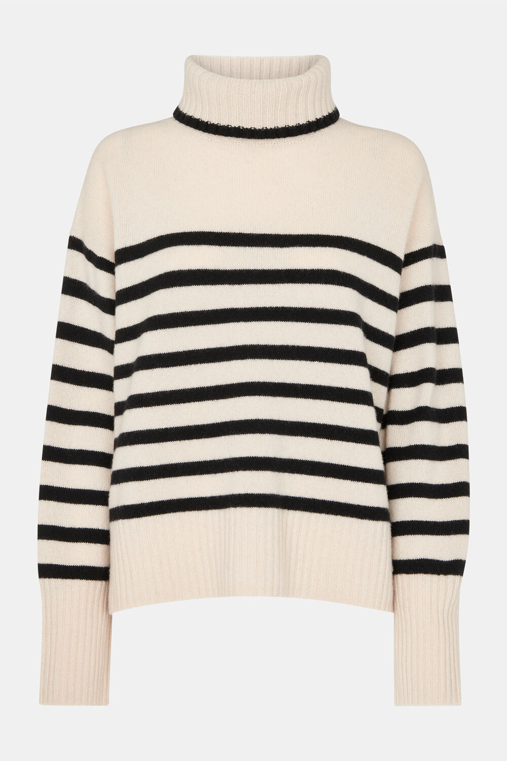 Stripe Wool Roll Neck