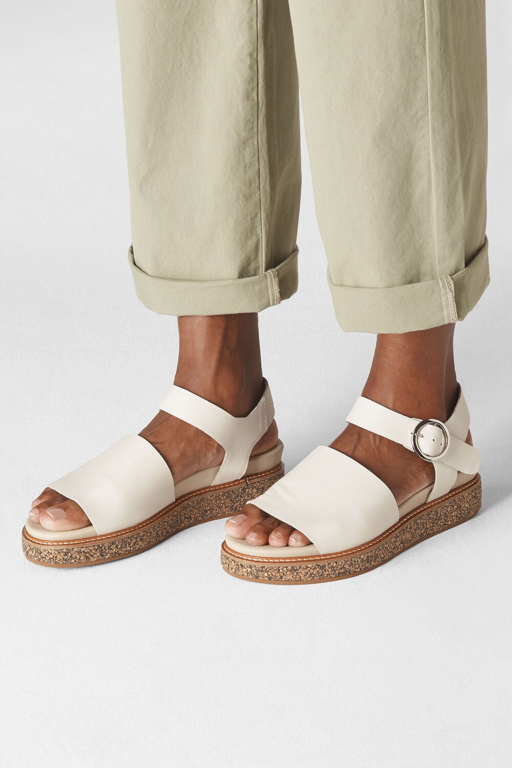 Kali Two Part Sandal White
