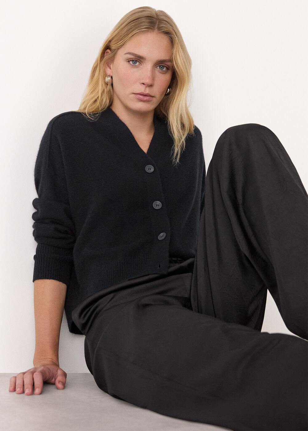 Cashmere Button Cardigan