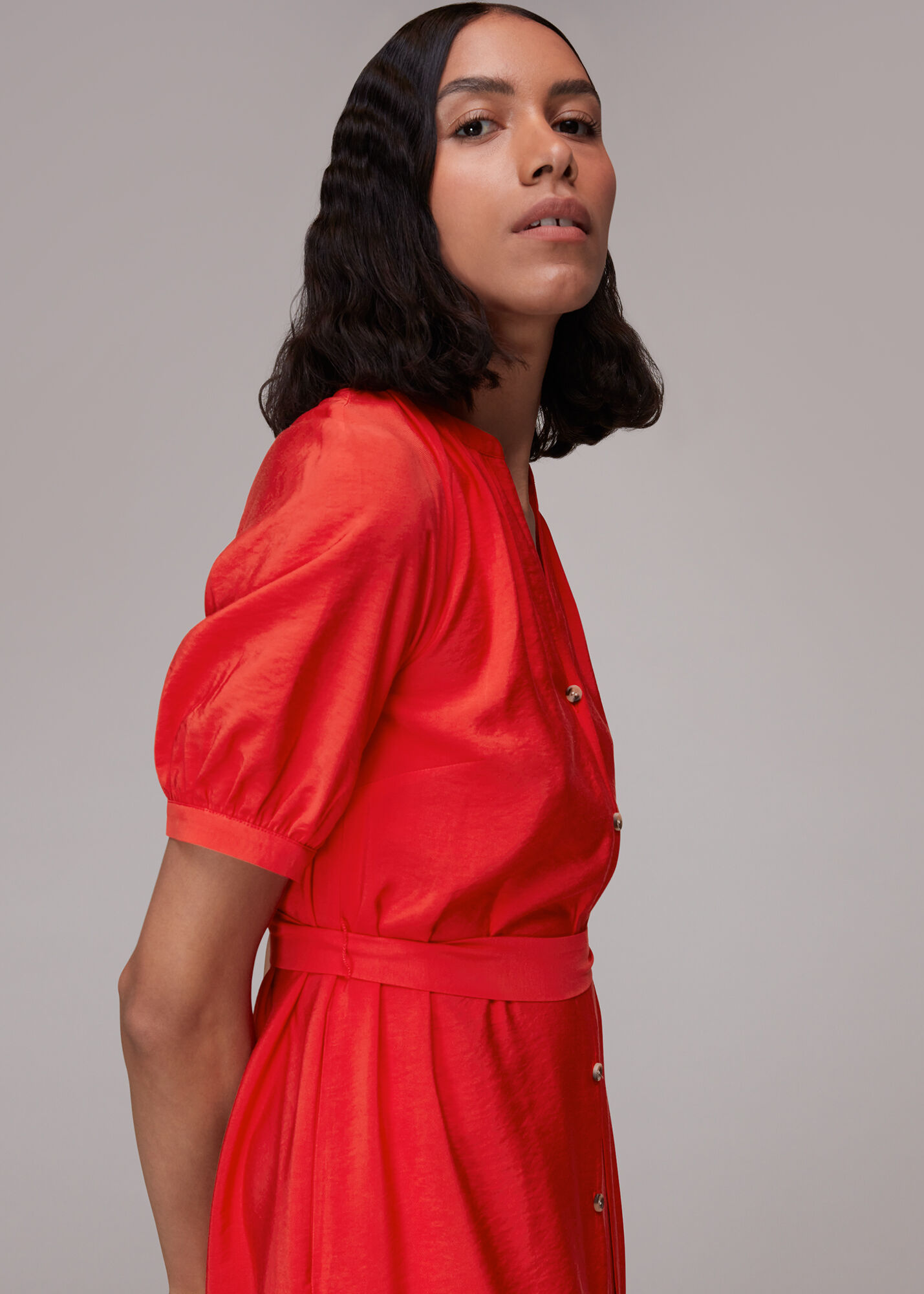 Red Olivia Midi Dress WHISTLES