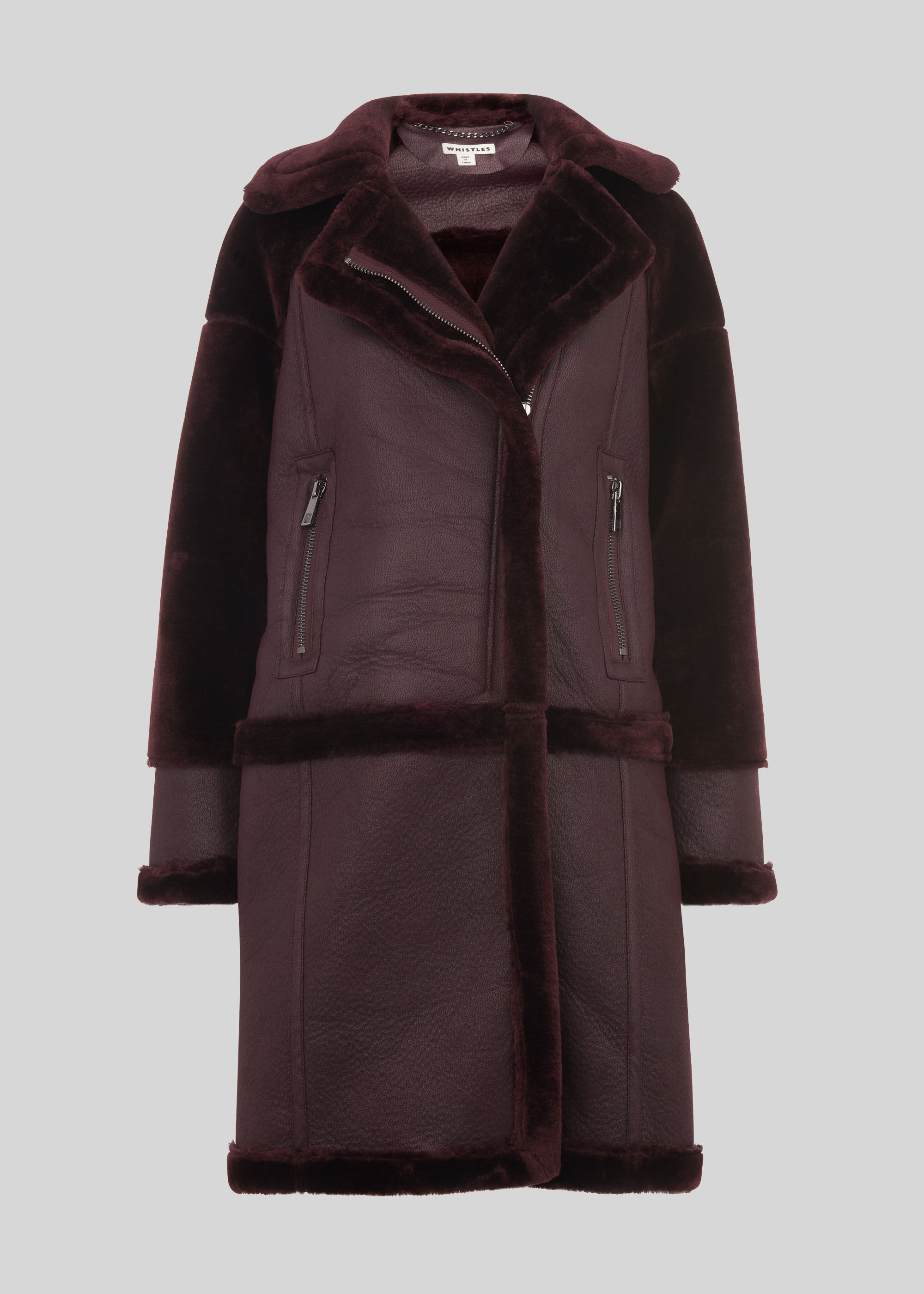 Whistles longline faux outlet fur biker