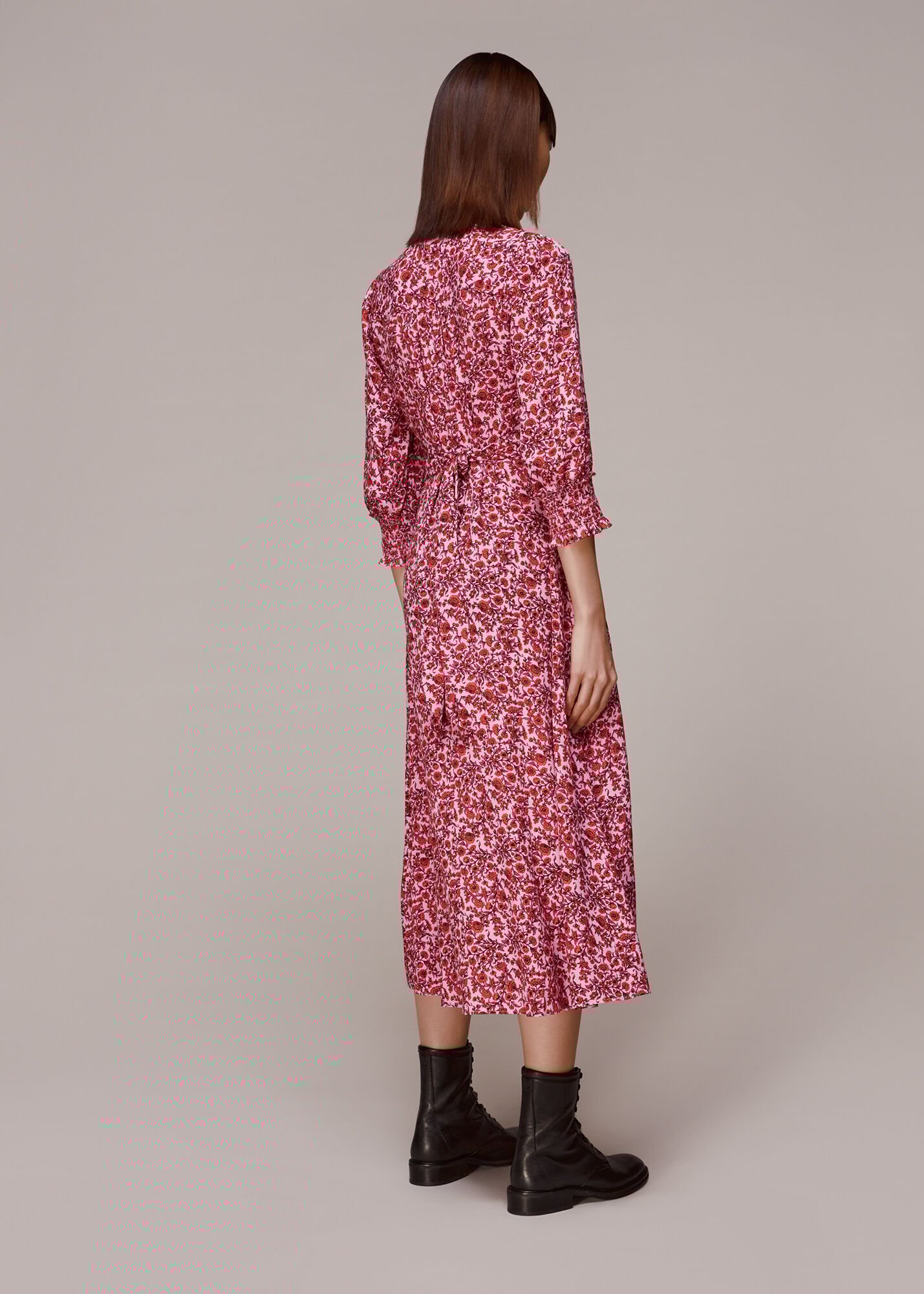 Whistles confetti floral best sale print midi dress