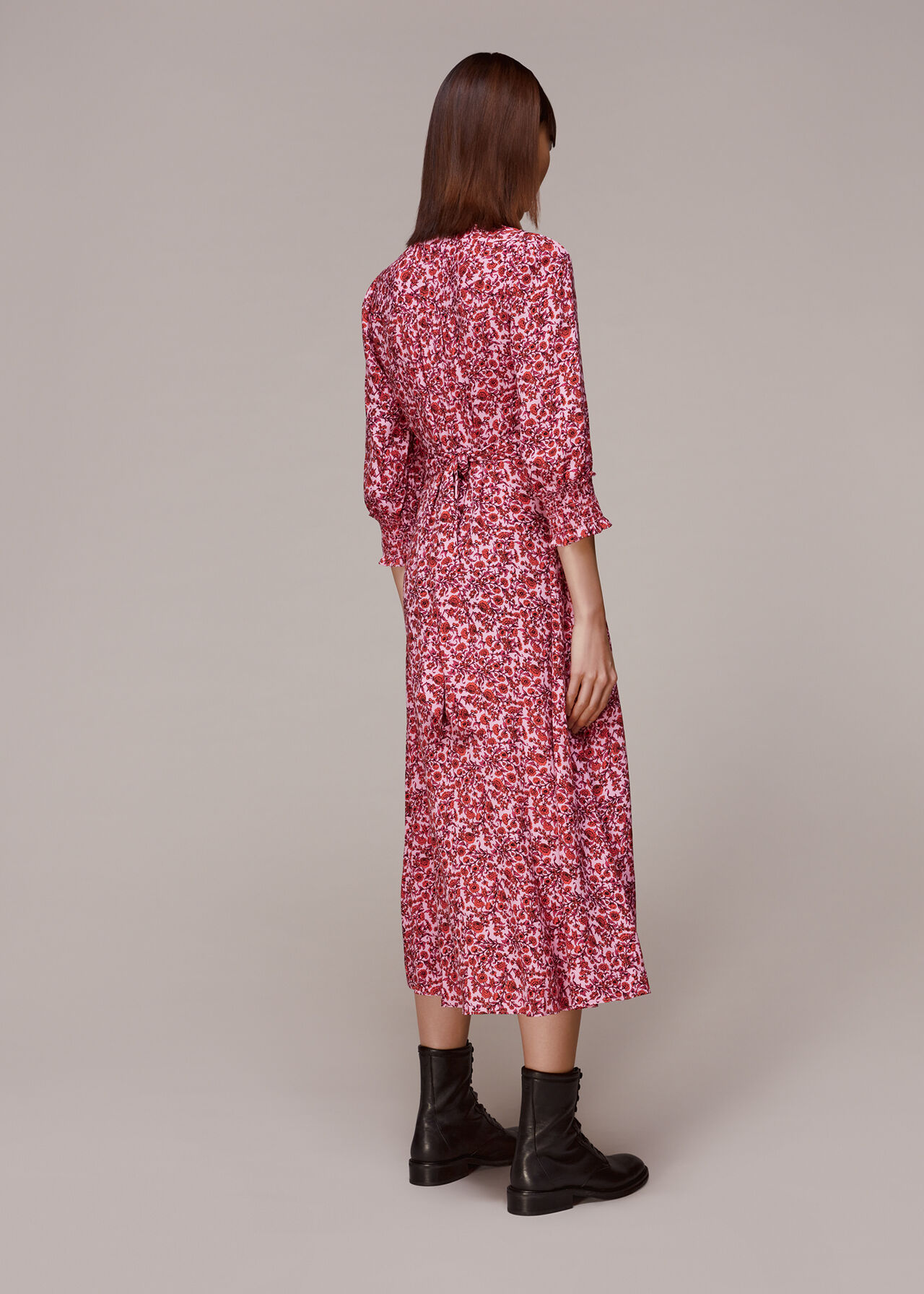 Heath Floral Print Midi Dress