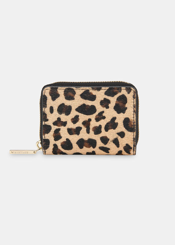Leopard Koa Compact Purse