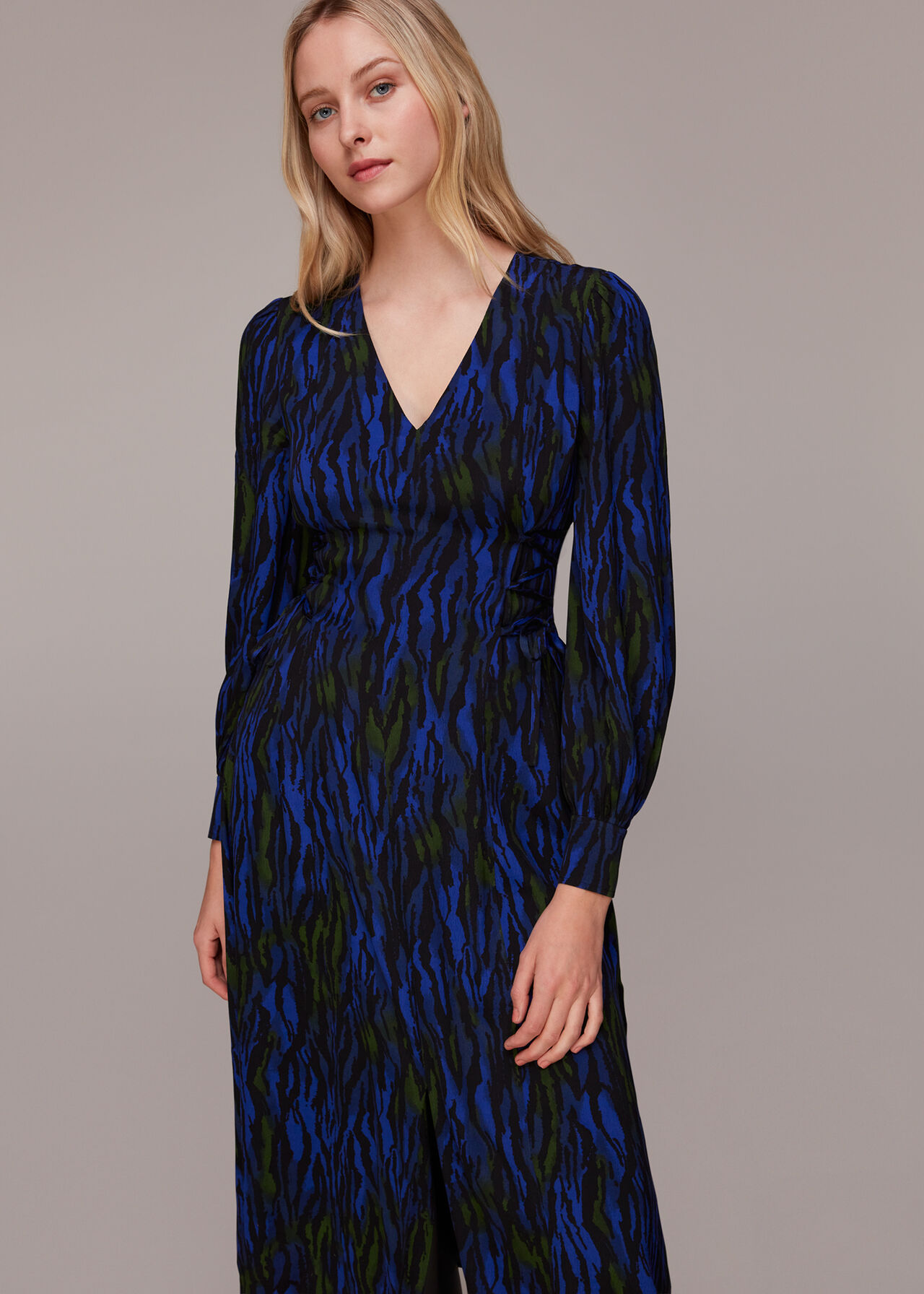 Watercolour Tiger Midi Dress