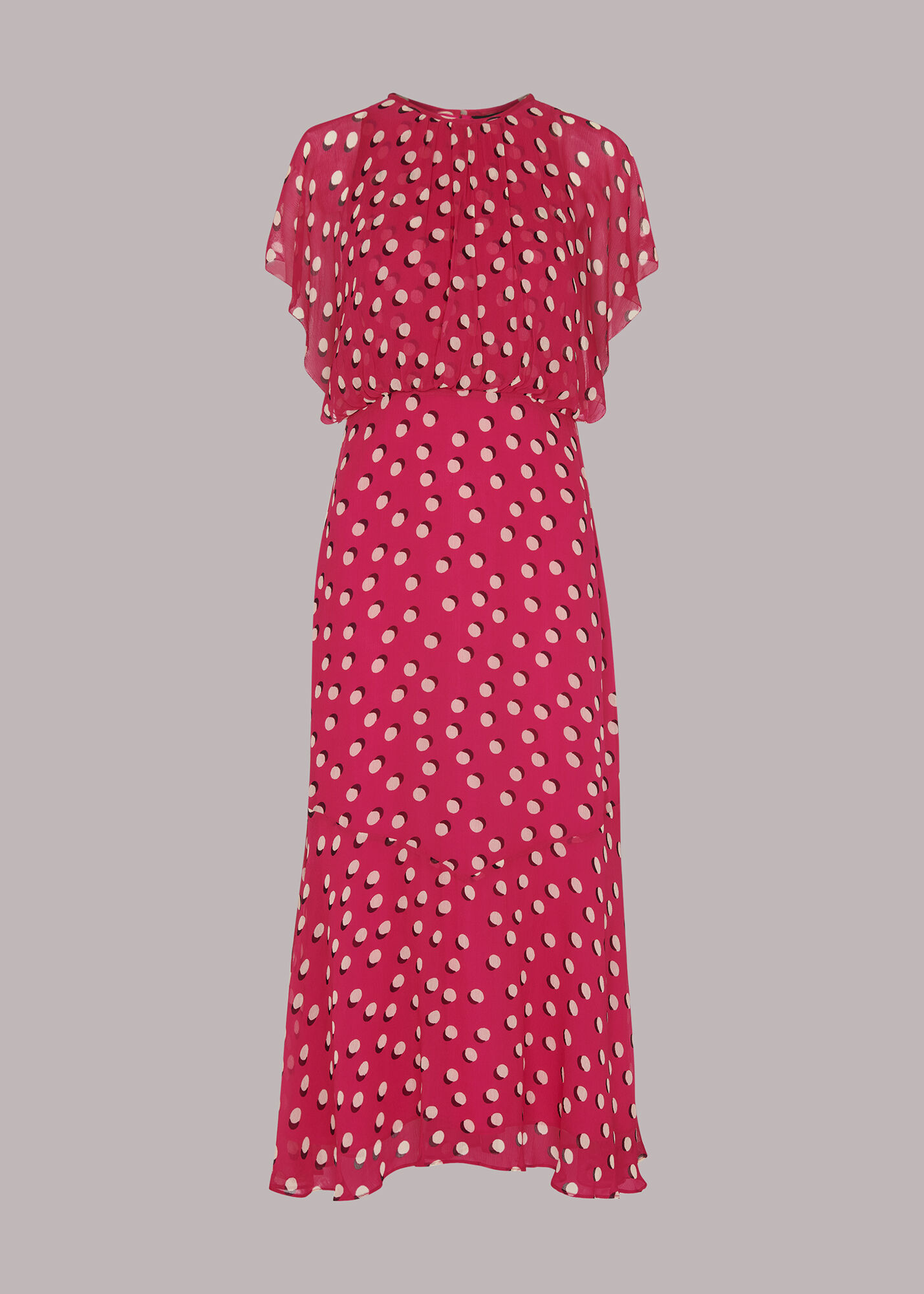 Warehouse spot print midi dress shop