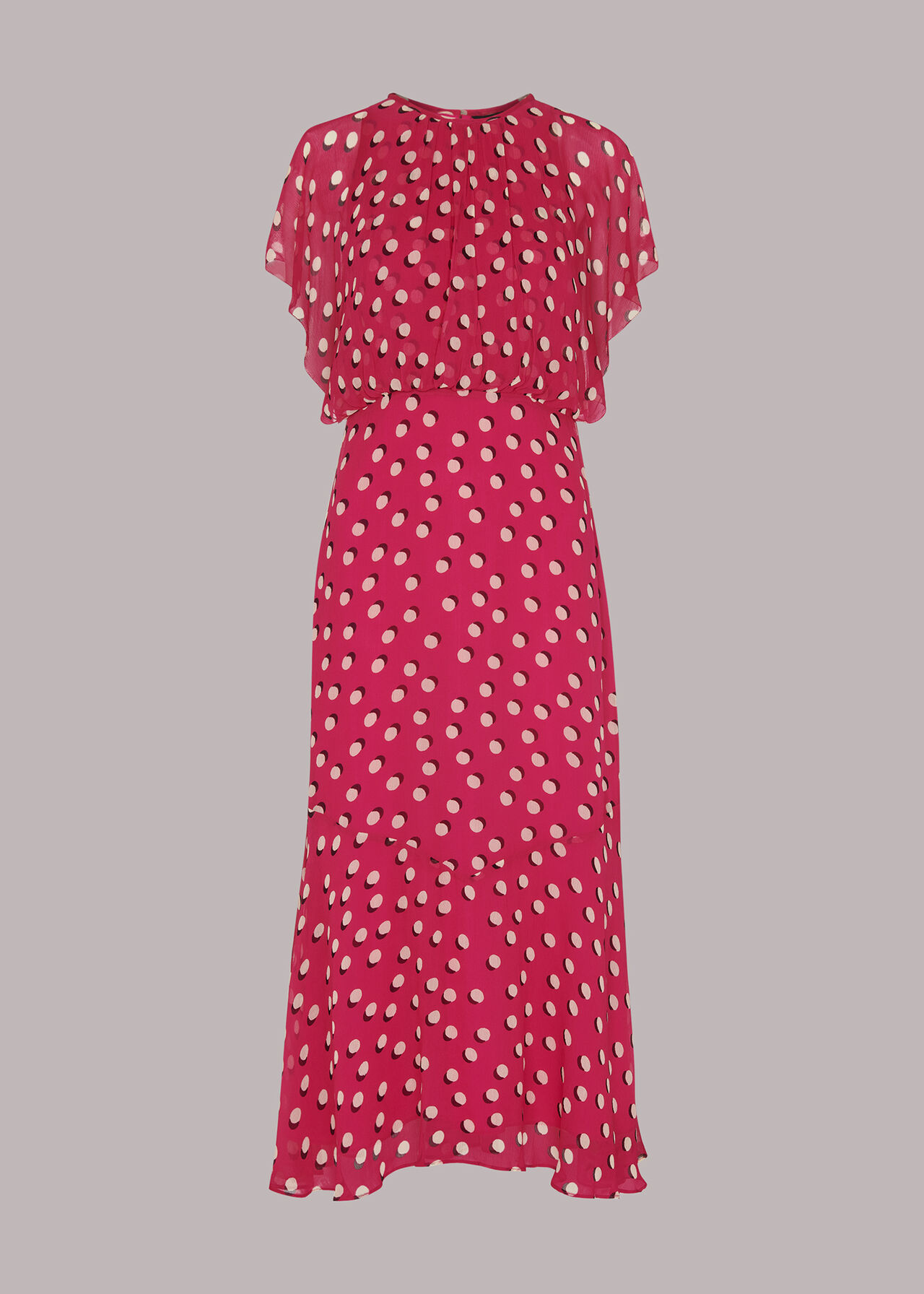 Moon Spot Print Midi Dress