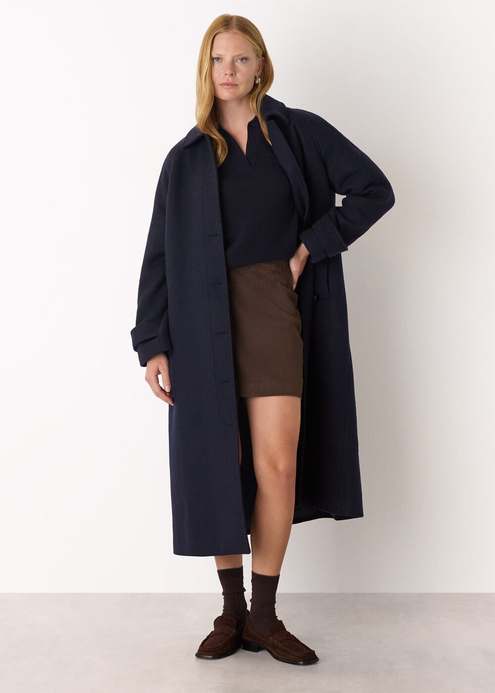 Wool Collar Neck Knit
