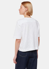 Ella V Neck Button Through Tee