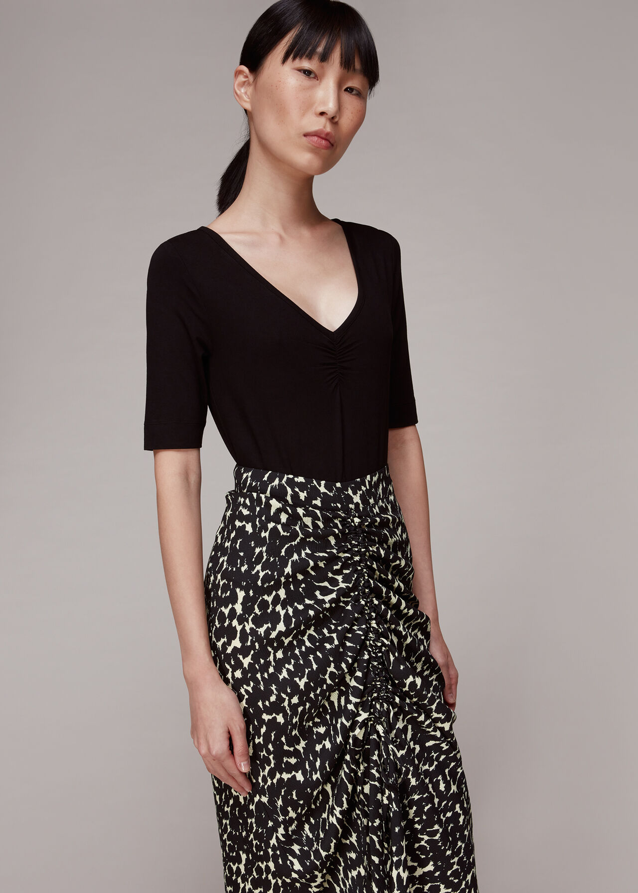 Sahara Cat Ruched Skirt