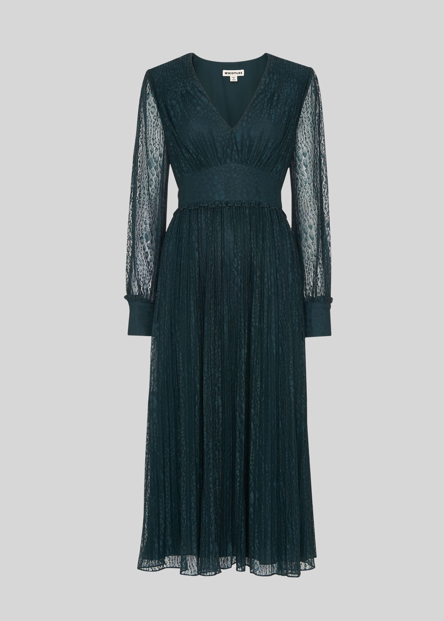 Dark Green Emmie Animal Lace Dress WHISTLES