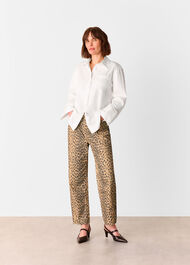 Animal Spot Barrel Leg Jean
