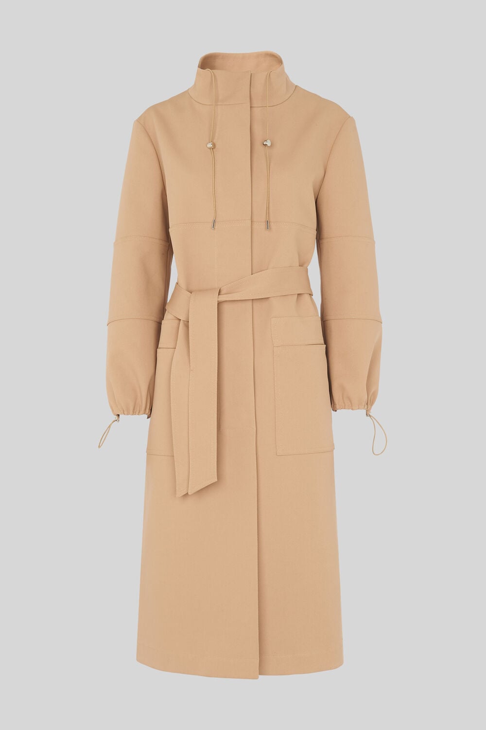 Minimal Gathered Collar Trench Neutral