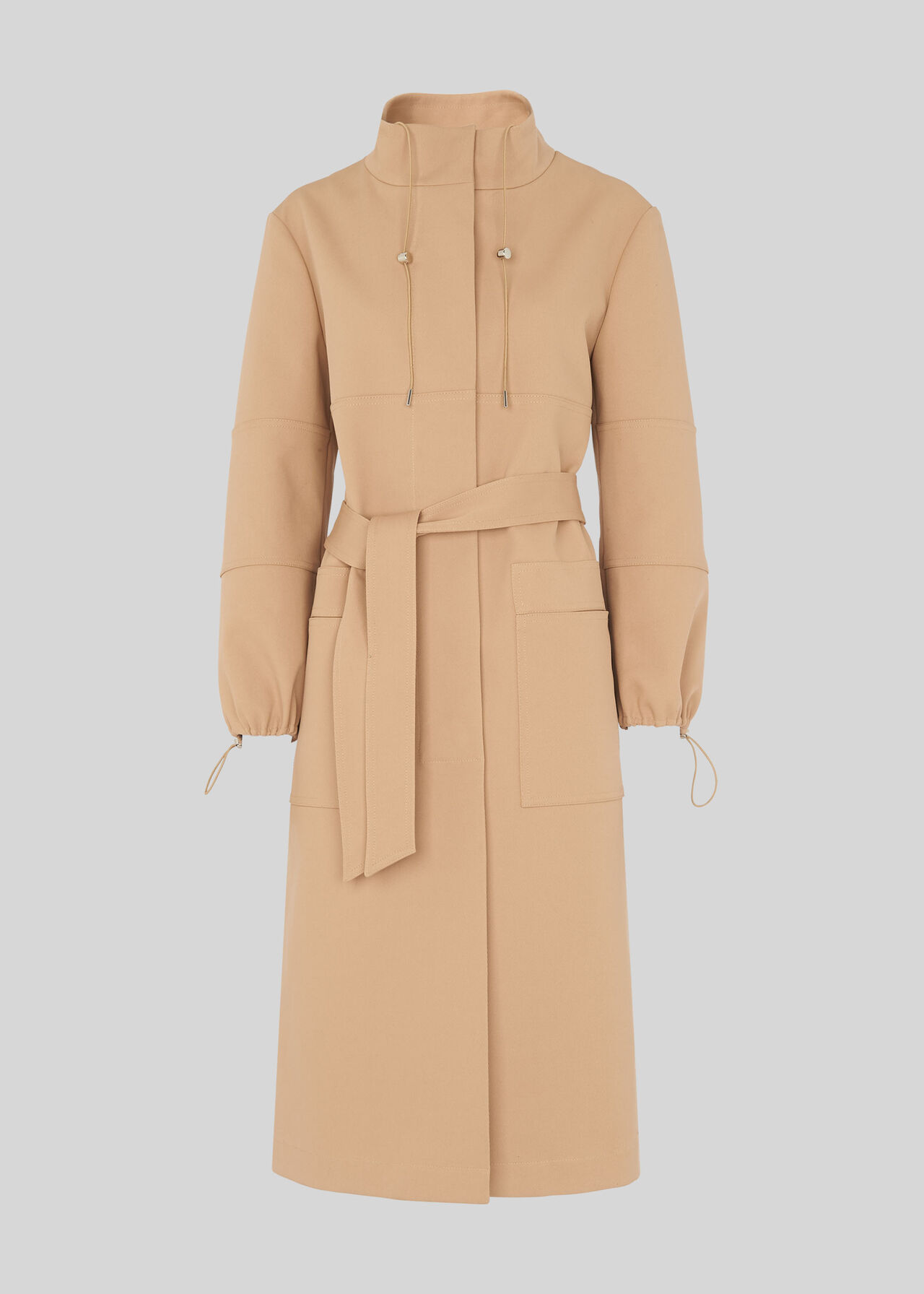 Minimal Gathered Collar Trench Neutral