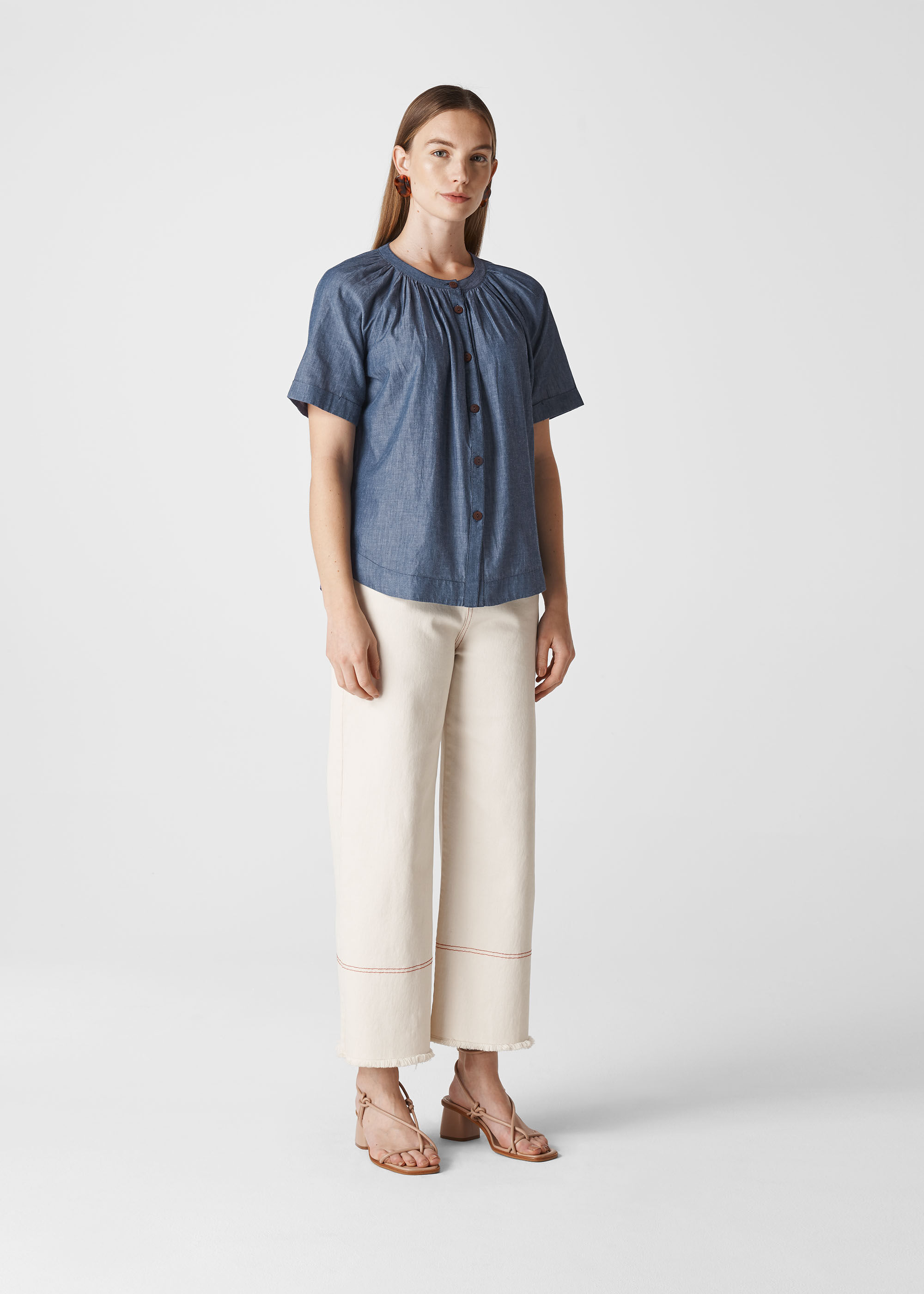 denim chambray top