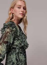 Snow Flurry Printed Midi Dress