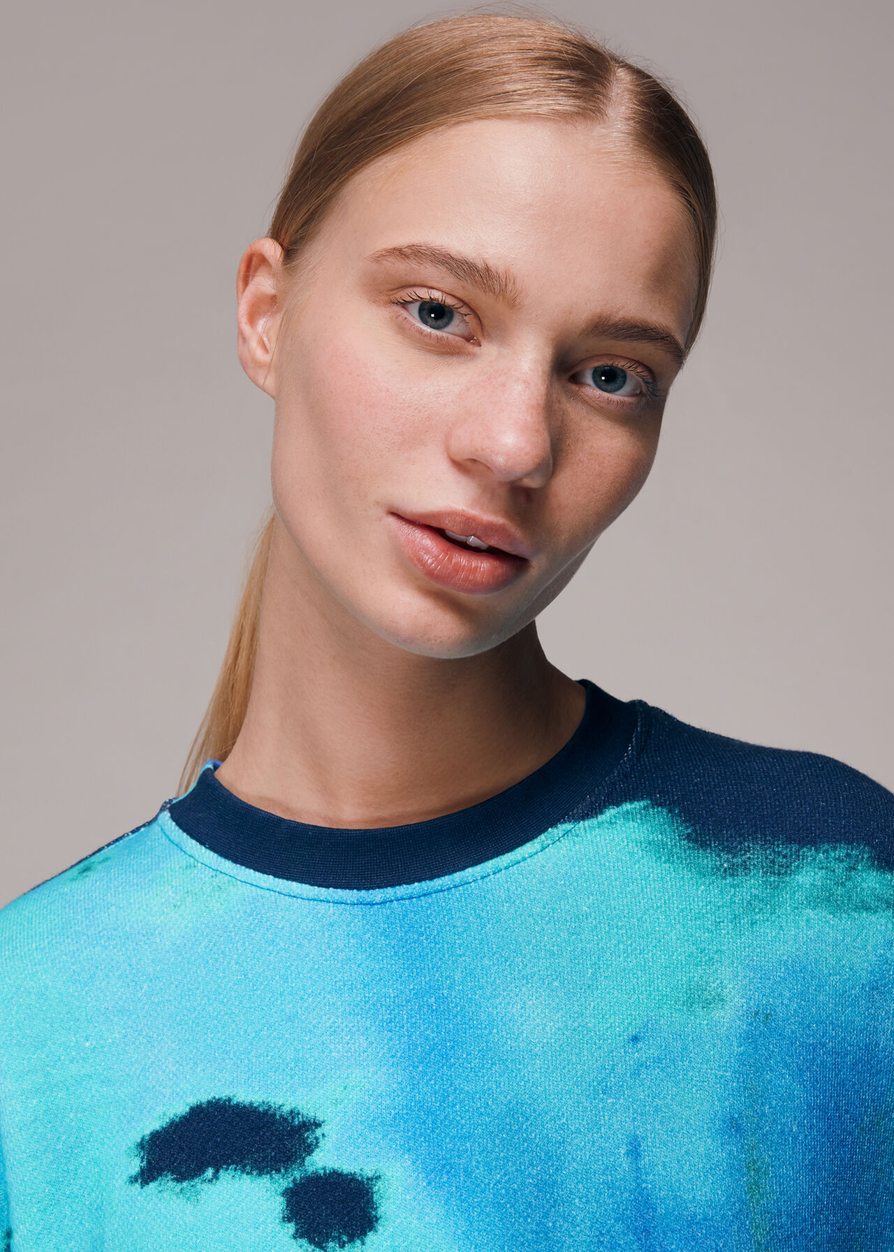 Tie Dye Cotton Sweatshirt