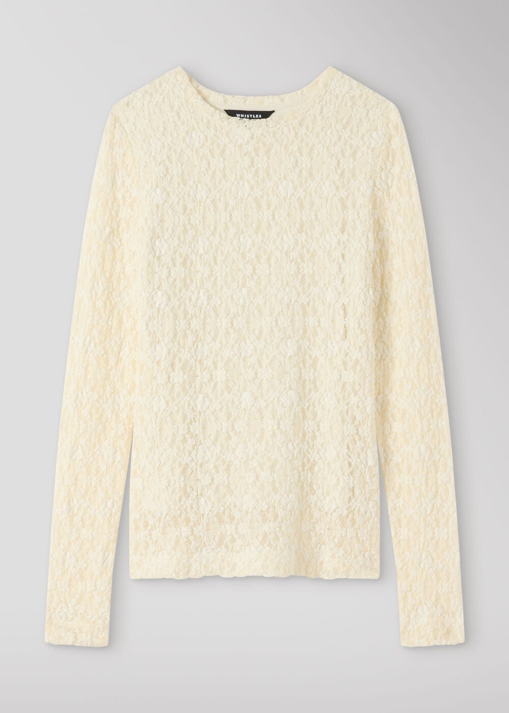 Ivory Lace Detail Jersey Top
