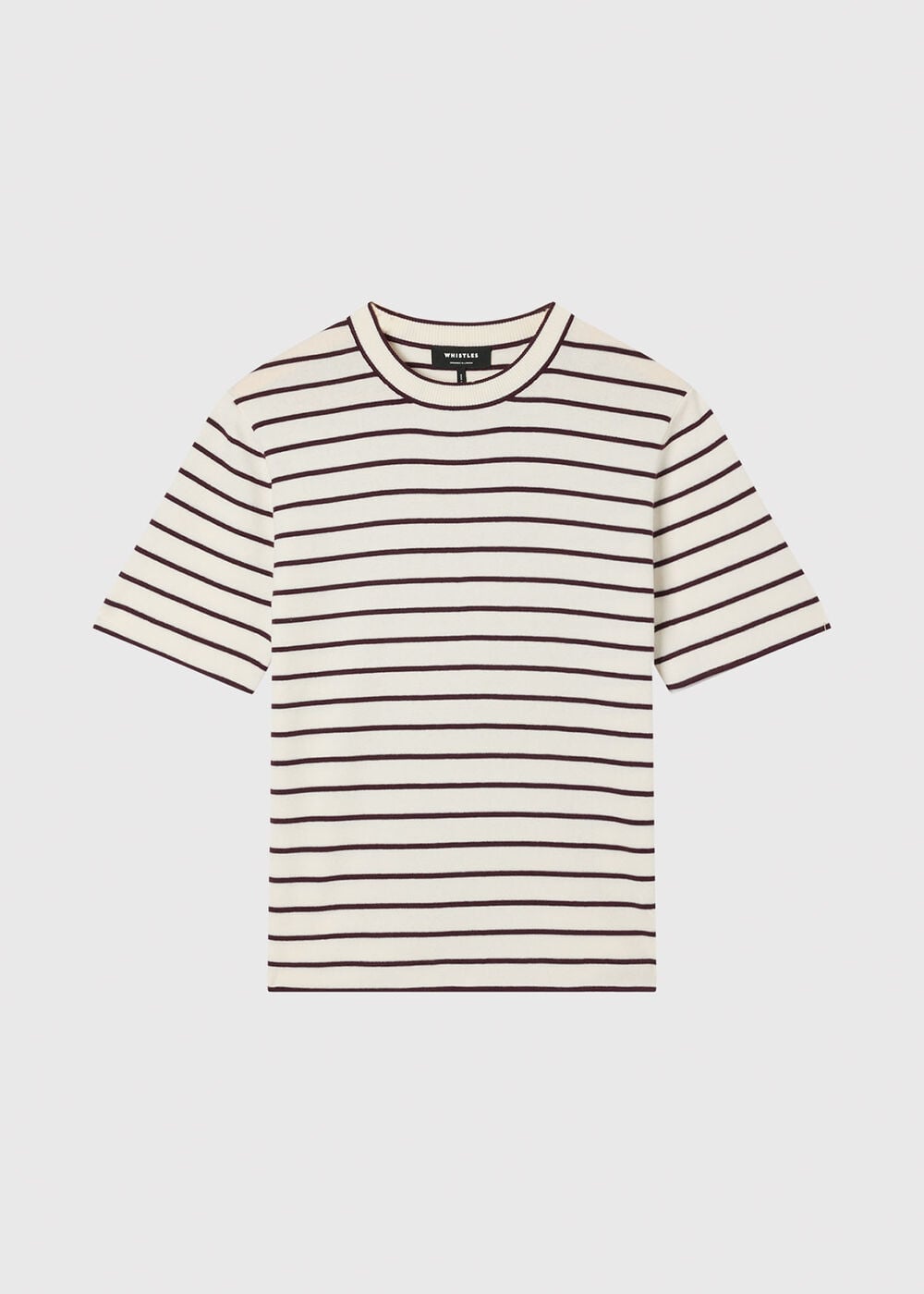 Fine Knit Stripe T-Shirt