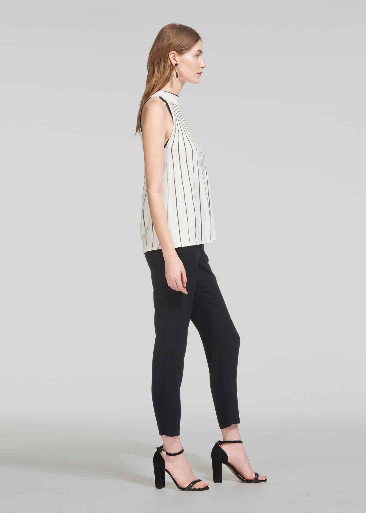 Stripe Trapeze Knit Vest