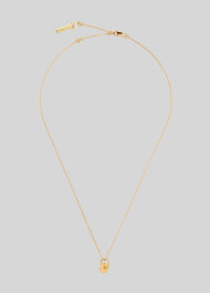 Textured Mini Disc Necklace Gold