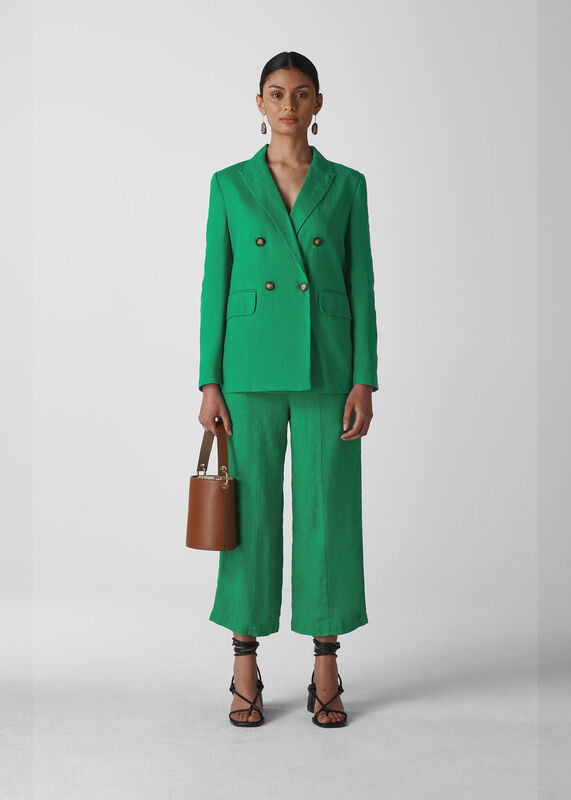 Linen Double Breasted Blazer