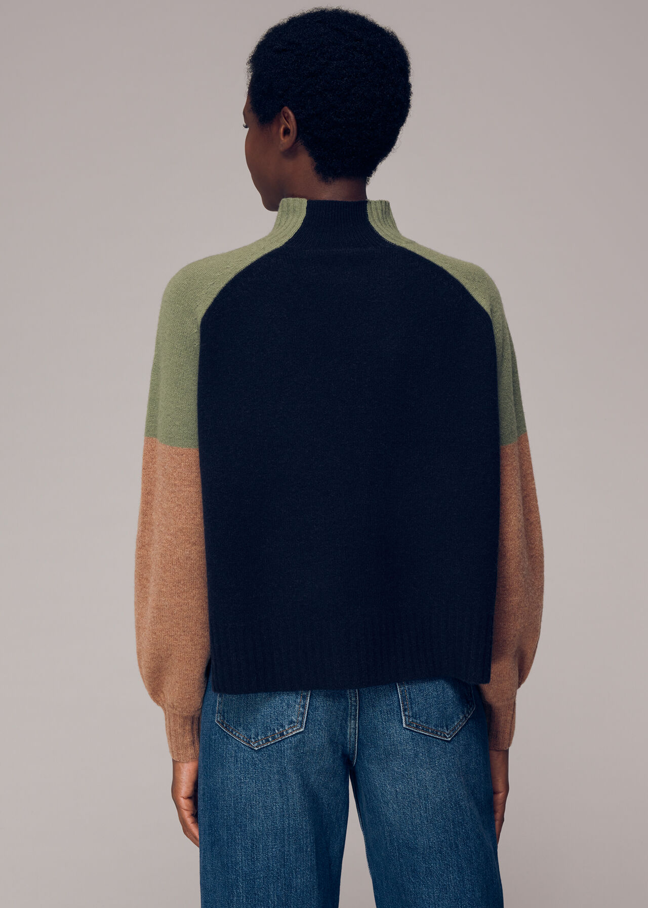 Colour Block Merino Jumper