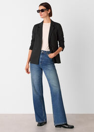Textured Ponte Stretch Blazer