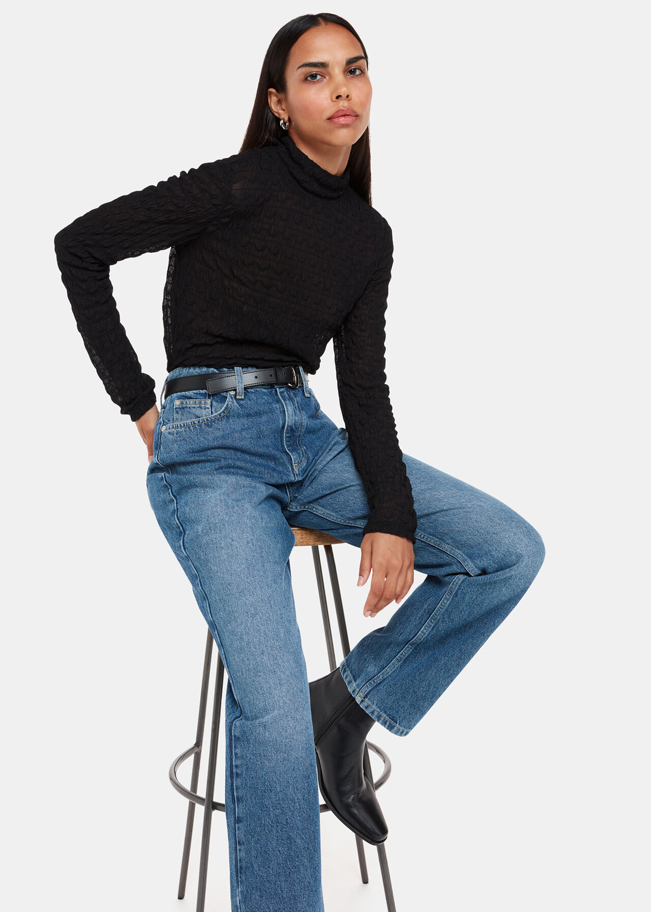 Denim Straight Leg Full Length Jean | WHISTLES