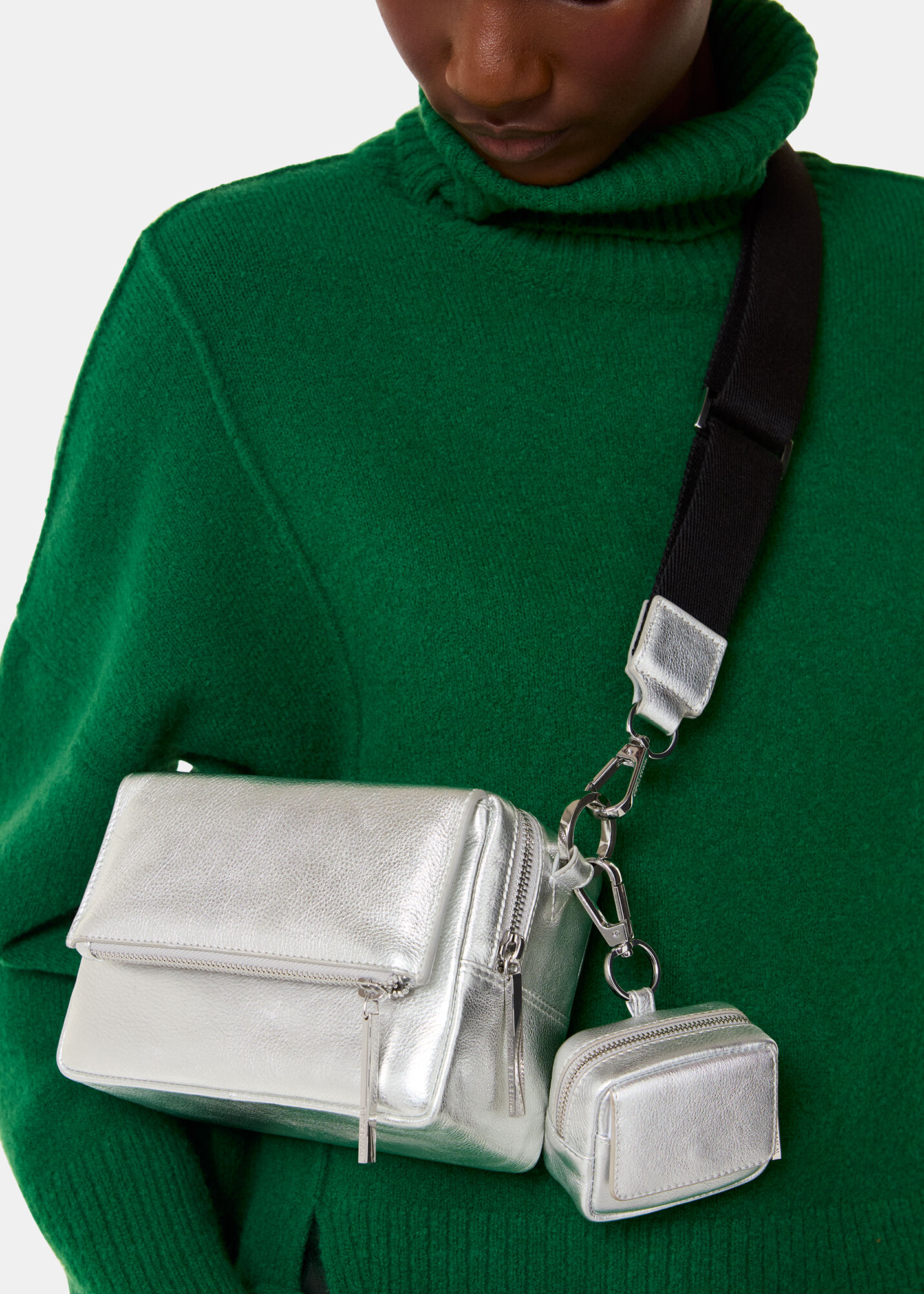 【2000archives x BIBI】BIBI ID KEYRING (SILVER) Silver Bibi Keyring | WHISTLES | Whistles US |