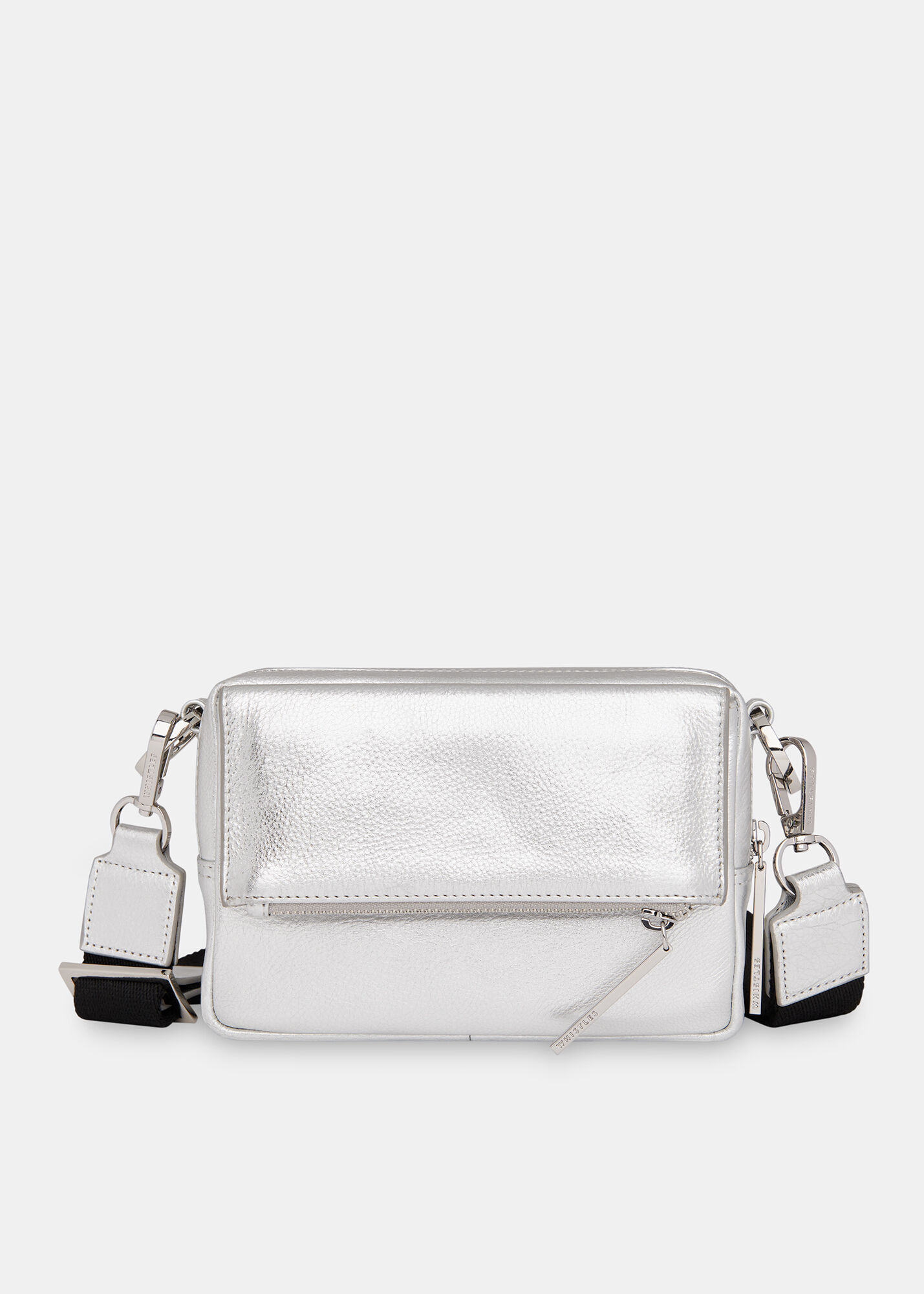 Black and silver store cross body bag