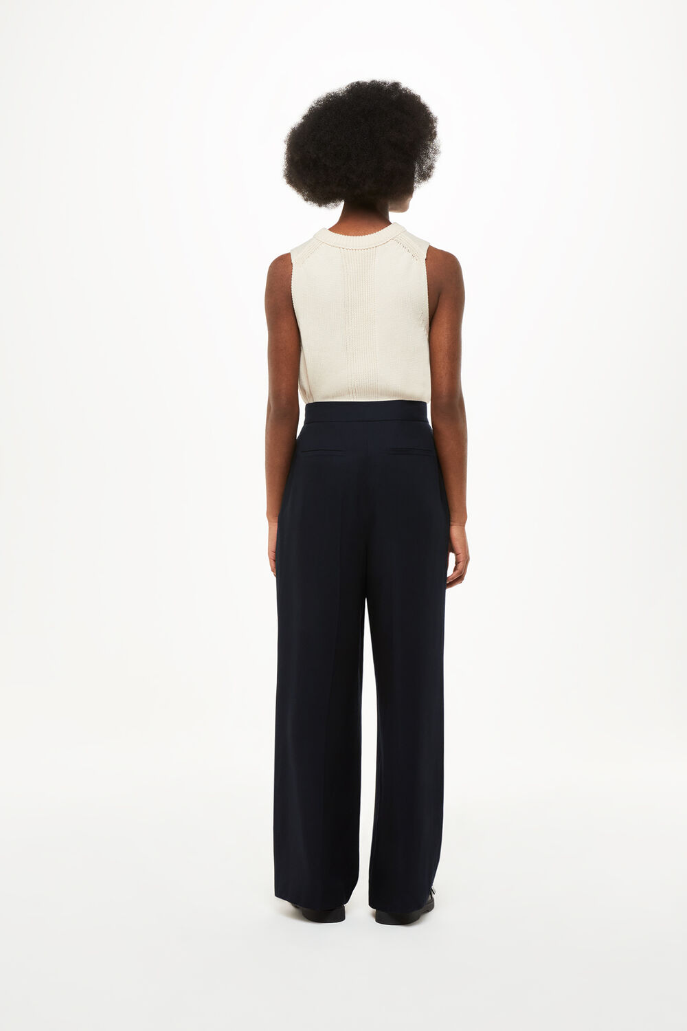 Black Fran Pleat Trouser