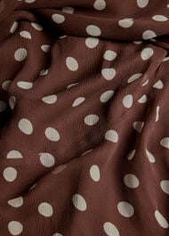 Petite Polka Dot Print Midi Dress