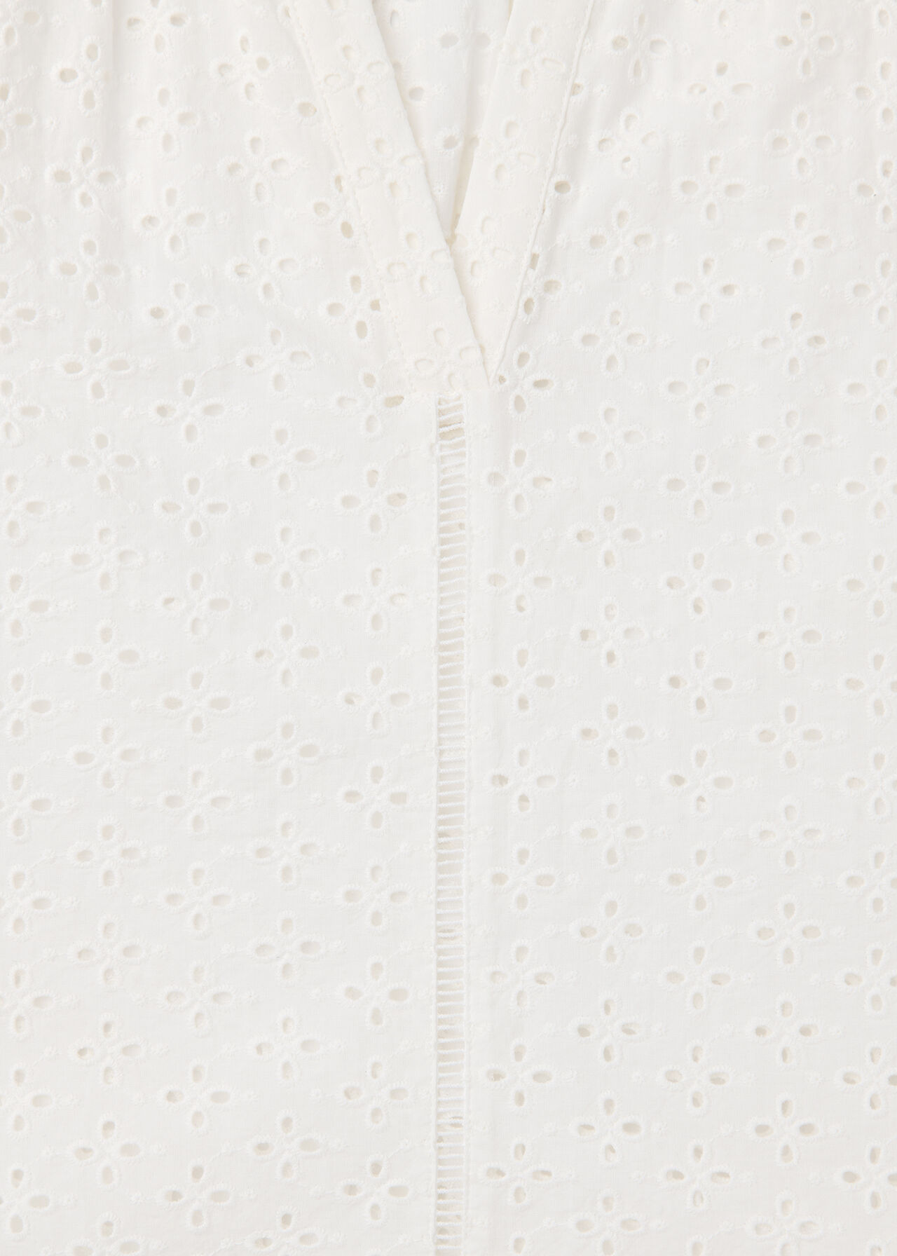 Broderie V Neck Blouse