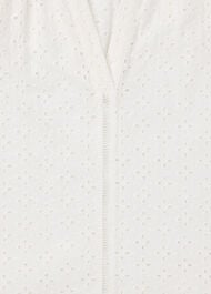 Broderie V Neck Blouse