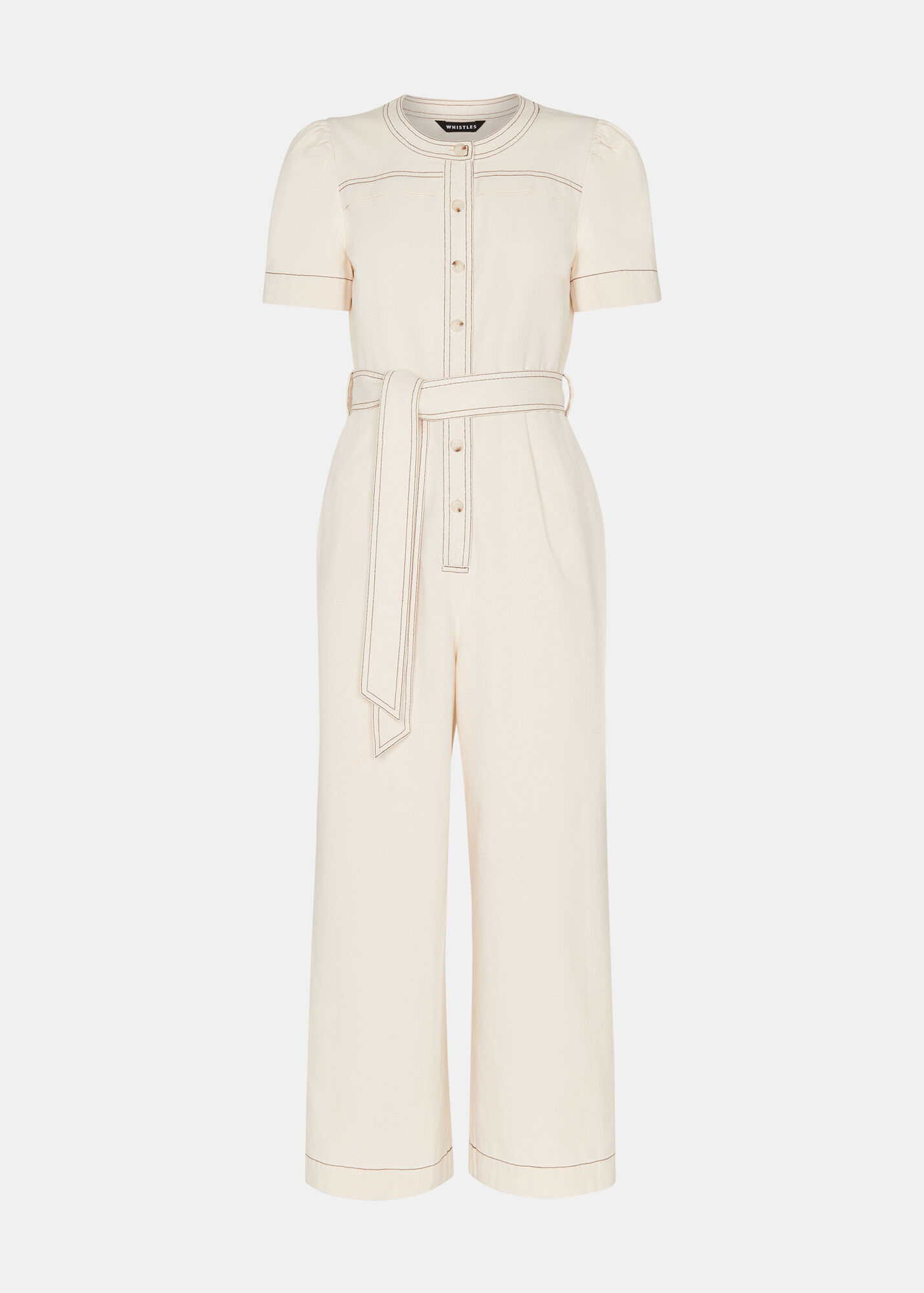 Ivory Alana Denim Jumpsuit WHISTLES