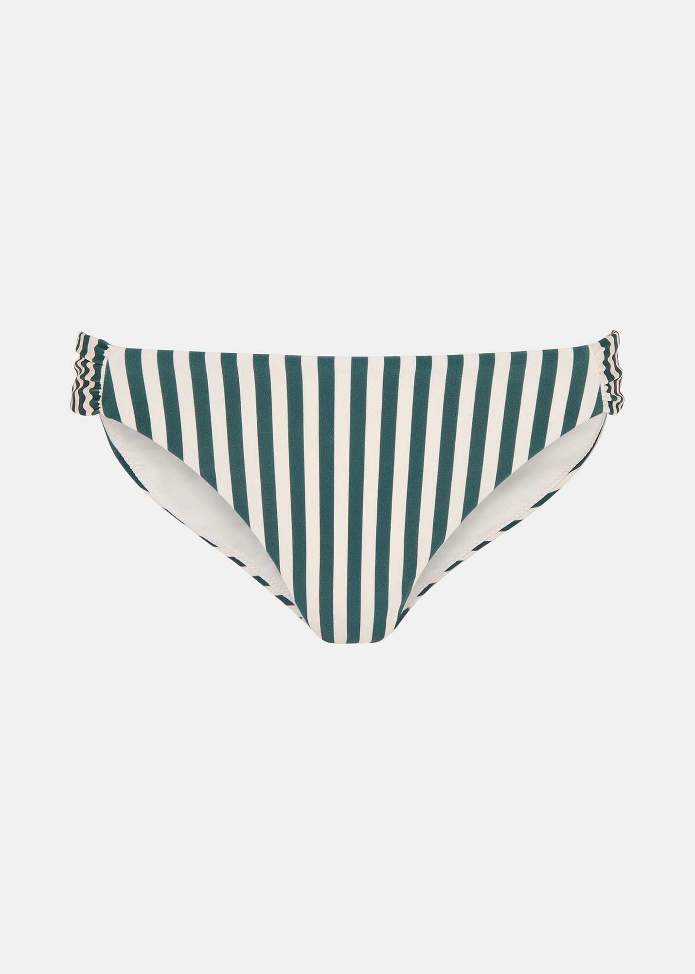 Green/Multi Stripe Bikini Bottom | WHISTLES | Whistles US |