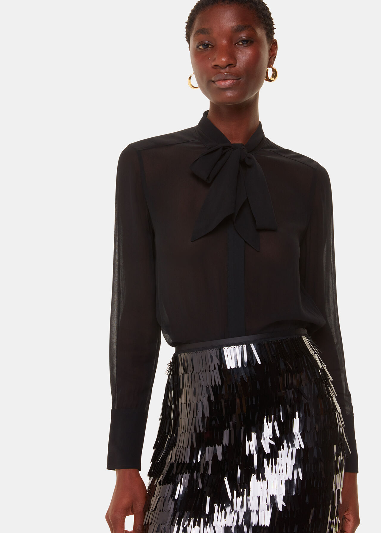 Sword Sequin Mini Skirt