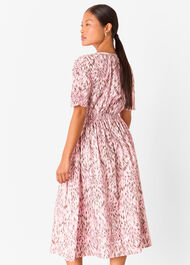 Petite Leopard Cotton Midi Dress