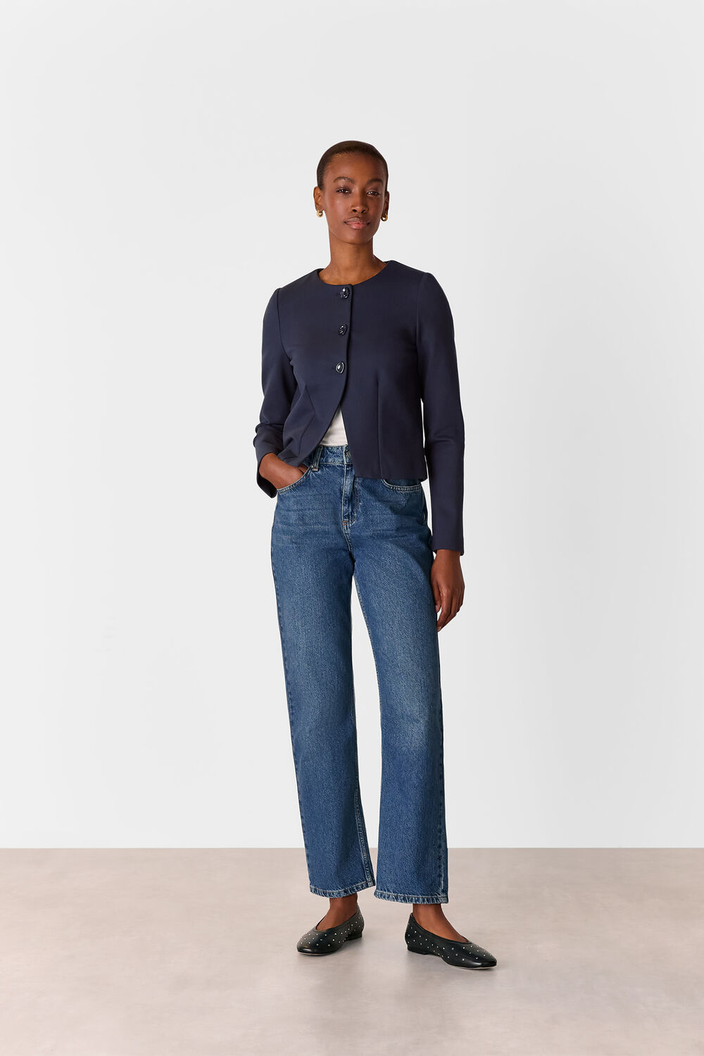 Anne Ponte Button Jacket