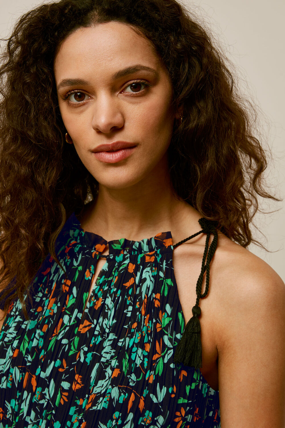 Forest Floral Halter Dress
