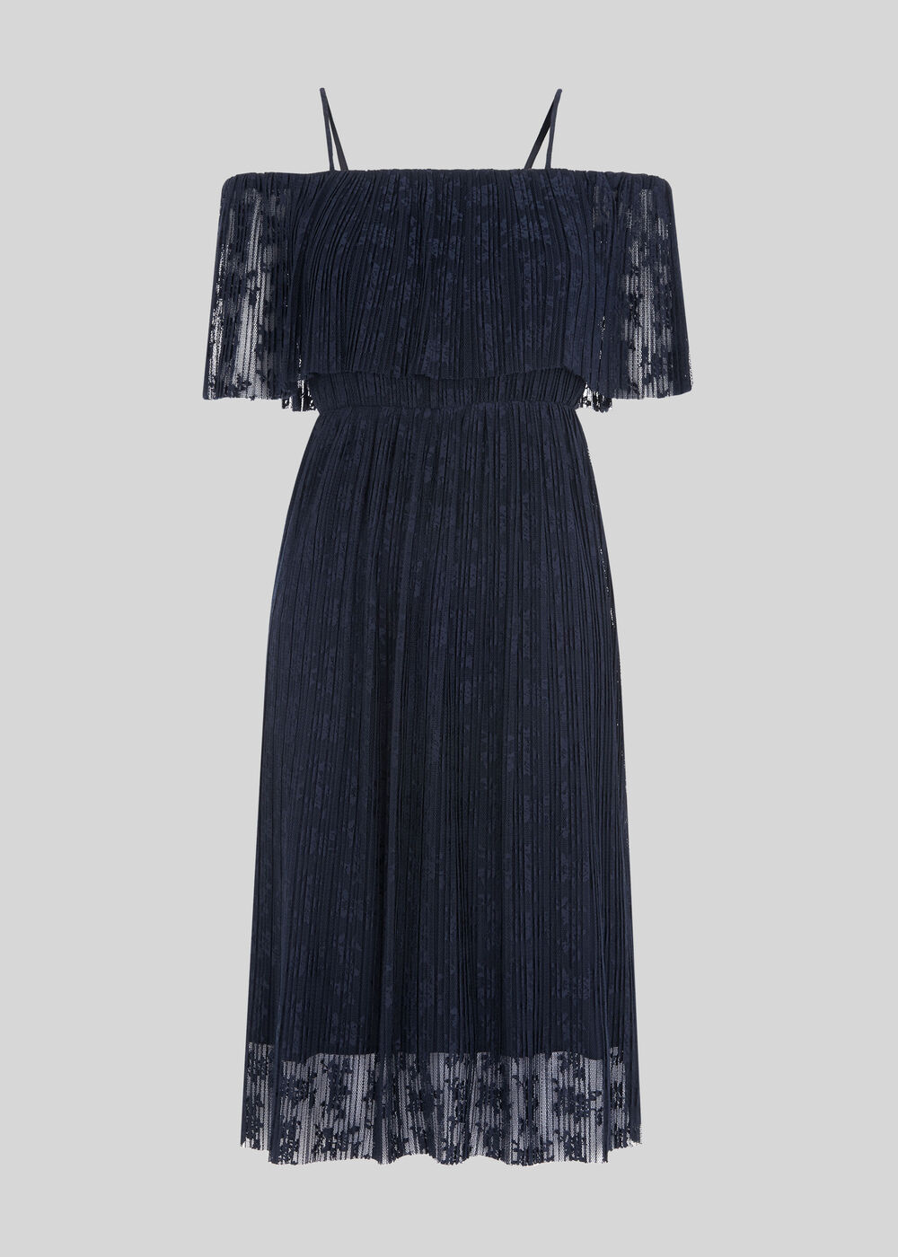 Off Shoulder Pleated Dress