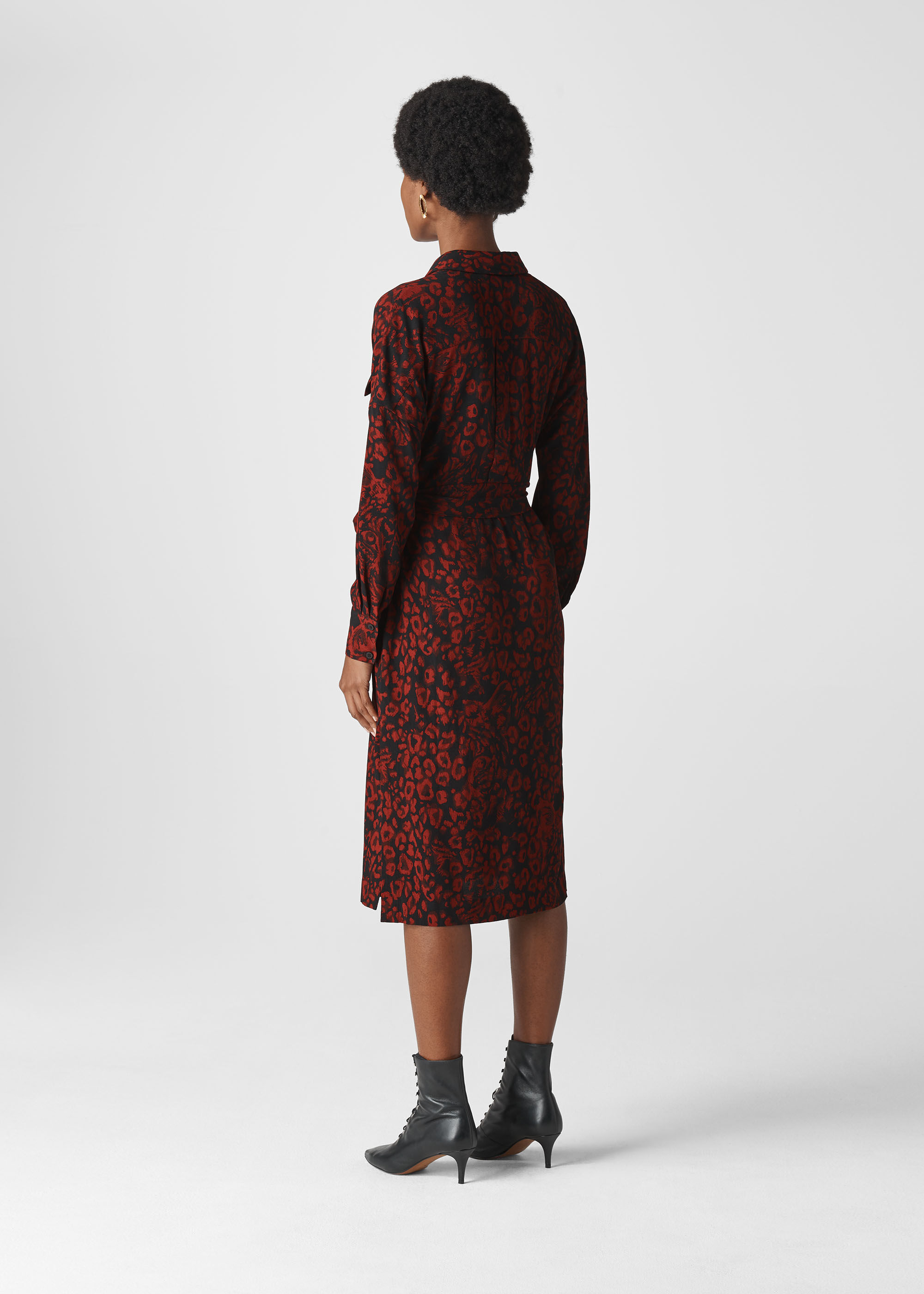 Whistles red jungle cat hotsell dress
